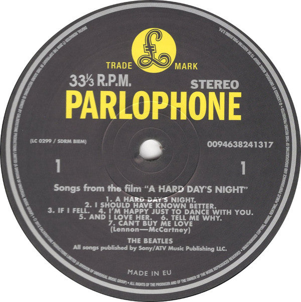 The Beatles : A Hard Day's Night (LP, Album, RE, RM, 180)