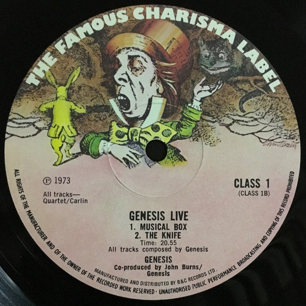 Genesis : Genesis Live (LP, Album, 1st)