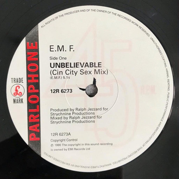 EMF : Unbelievable (12", Single)