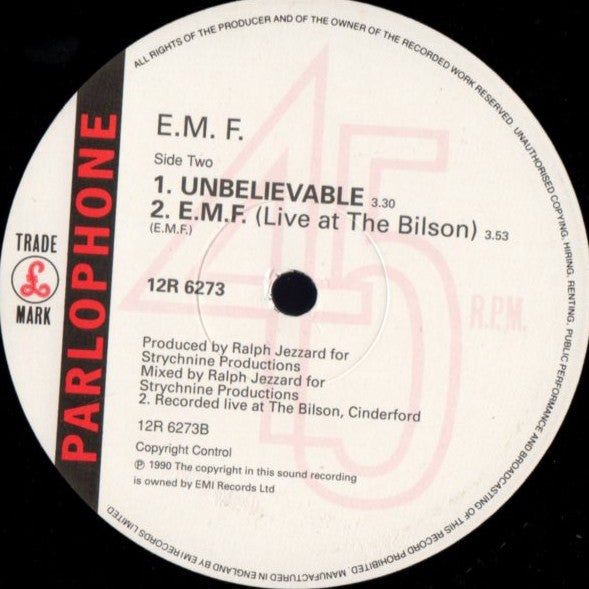 EMF : Unbelievable (12", Single)
