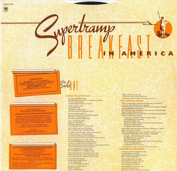 Supertramp : Breakfast In America (LP, Album)