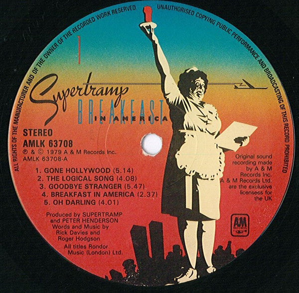 Supertramp : Breakfast In America (LP, Album)