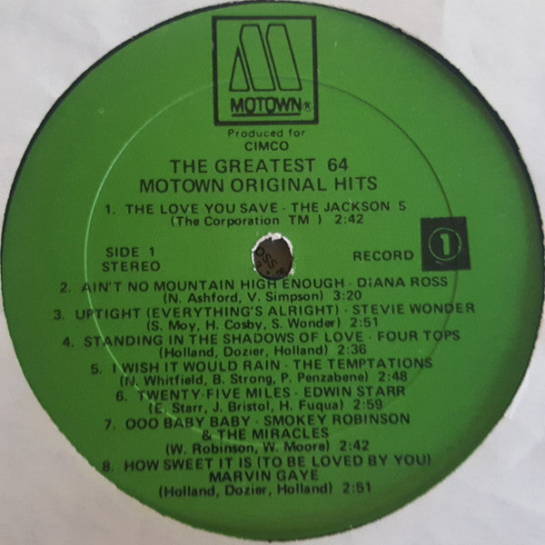 Various : The Greatest 64 Motown Original Hits (Box, Comp, RM + 4xLP)