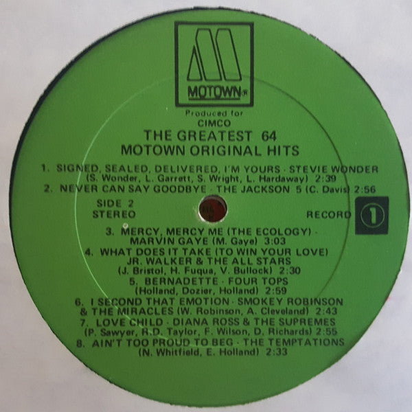 Various : The Greatest 64 Motown Original Hits (Box, Comp, RM + 4xLP)
