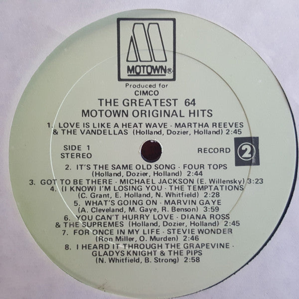 Various : The Greatest 64 Motown Original Hits (Box, Comp, RM + 4xLP)