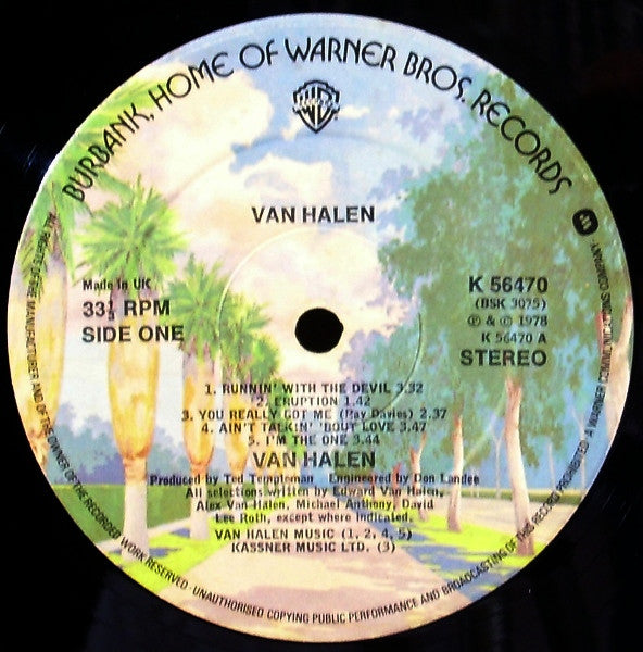 Van Halen : Van Halen (LP, Album, Bur)