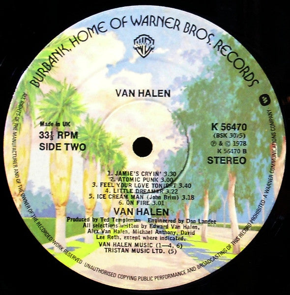 Van Halen : Van Halen (LP, Album, Bur)