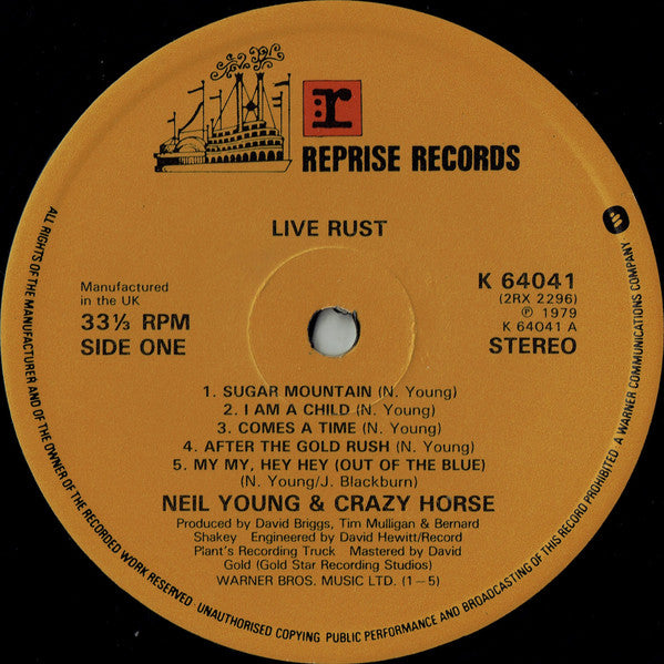 Neil Young, Crazy Horse : Live Rust (2xLP, Album)