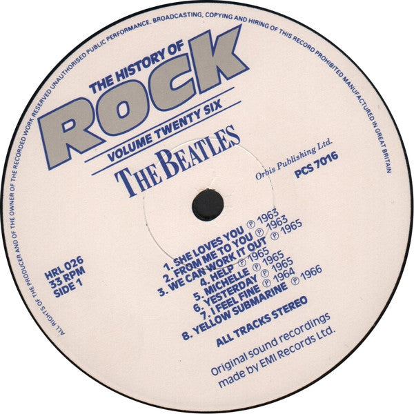 The Beatles : The History Of Rock (Volume Twenty Six) (2xLP, Comp)