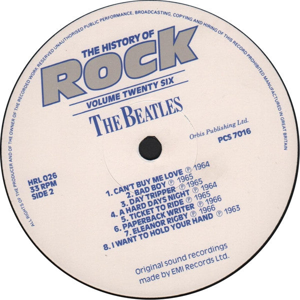 The Beatles : The History Of Rock (Volume Twenty Six) (2xLP, Comp)