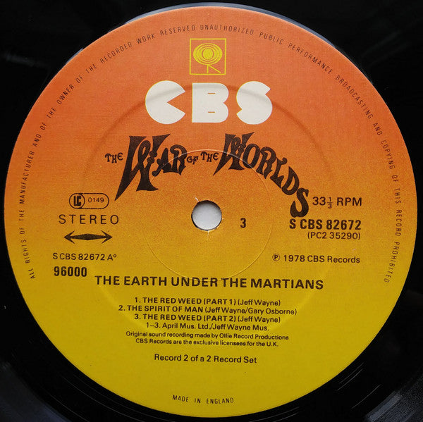 Jeff Wayne : Jeff Wayne's Musical Version Of The War Of The Worlds (2xLP, Album, Gat)