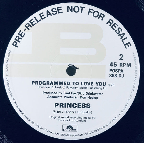Princess : Red Hot (2x12", Ltd, Promo)