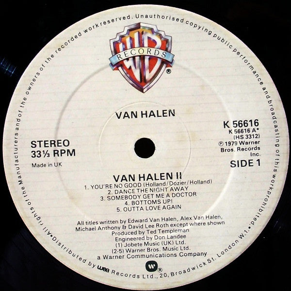 Van Halen : Van Halen II (LP, Album)