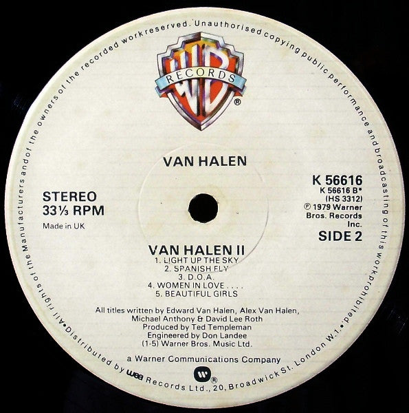 Van Halen : Van Halen II (LP, Album)