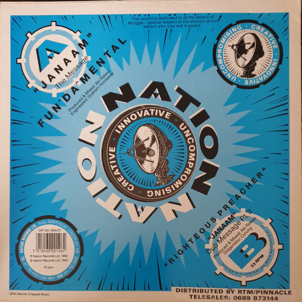 Fun-Da-Mental : Janaam / Righteous Preacher (12")