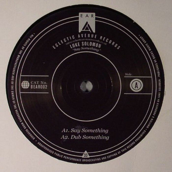 Luke Solomon : Say Something (12")