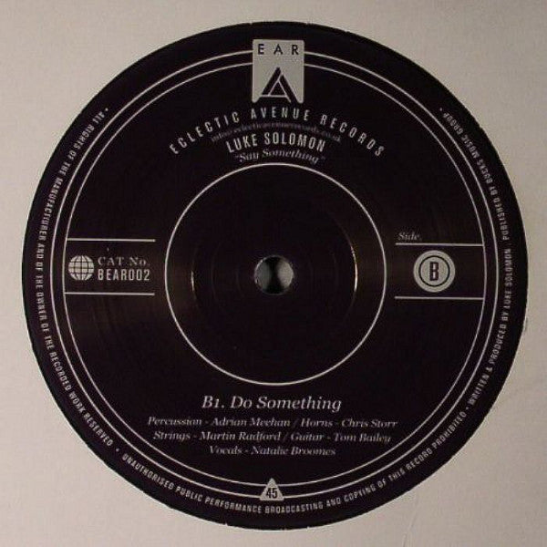 Luke Solomon : Say Something (12")