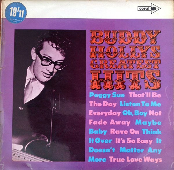 Buddy Holly : Greatest Hits (LP, Comp, Mono, RE)