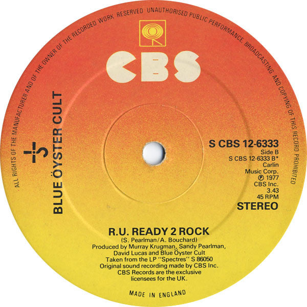 Blue Öyster Cult : (Don't Fear) The Reaper (12", Single, Ltd)
