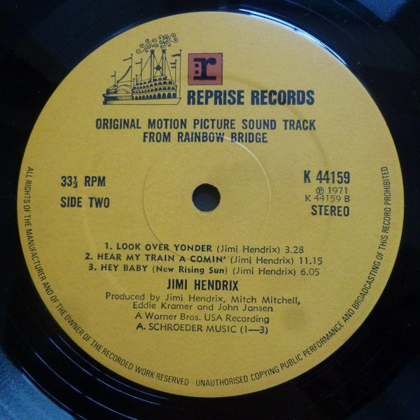 Jimi Hendrix : Rainbow Bridge - Original Motion Picture Sound Track (LP, Album, Gat)