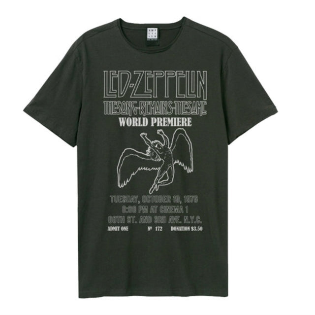 LED ZEPPELIN - Led Zeppelin - The Song Remains The Same Amplified Vintage Charcoal X Large T-Shirt