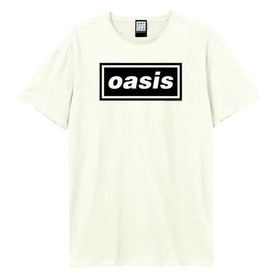 OASIS - Oasis Logo Amplified Medium Vintage White T Shirt