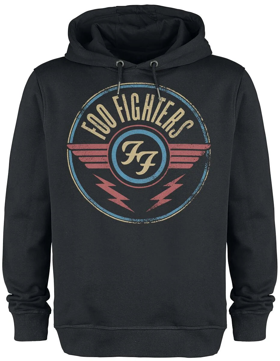 FOO FIGHTERS - Foo Fighters Air Amplified Black Large Hoodie Sweatshirt