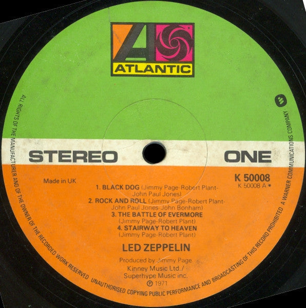 Led Zeppelin : Untitled (LP, Album, RE)