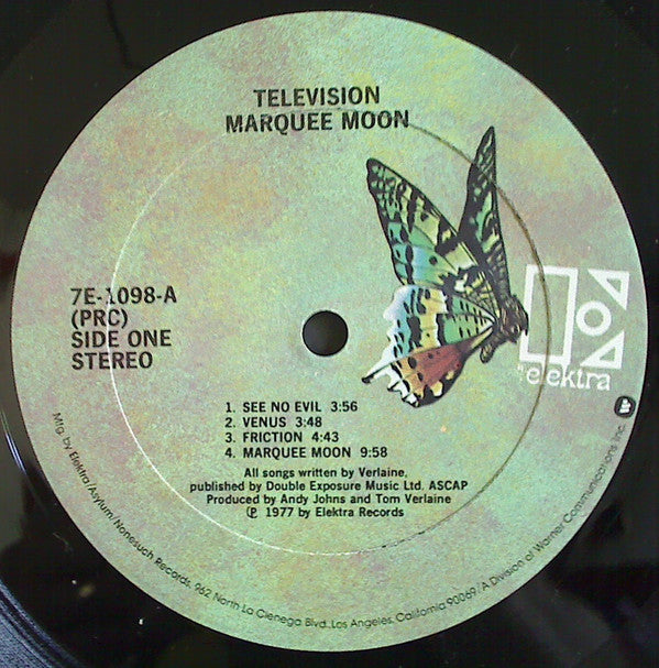 Television : Marquee Moon (LP, Album, PRC)