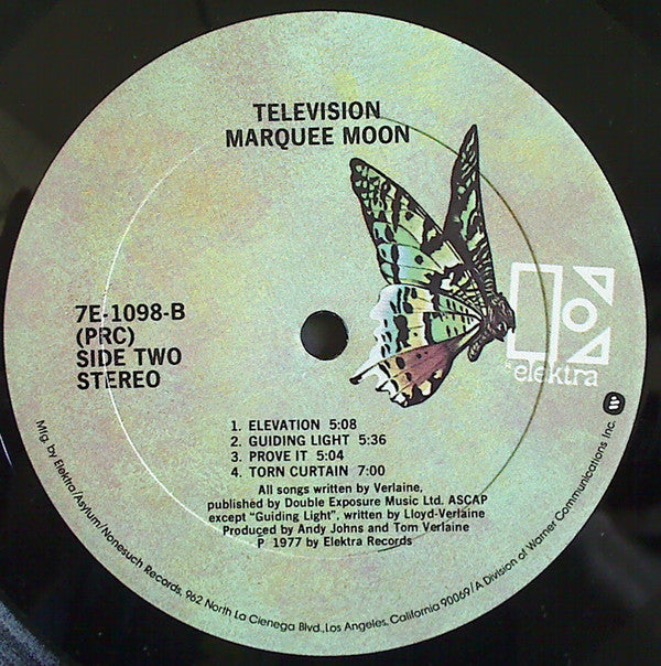 Television : Marquee Moon (LP, Album, PRC)