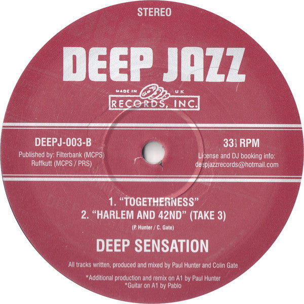 Deep Sensation : Five Track Extended Play (12", EP)