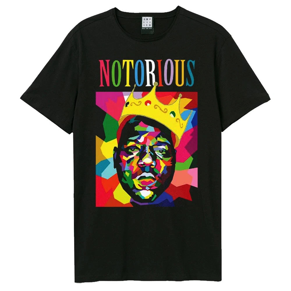 NOTORIOUS BIG - Notorious Big - Geo Crown Amplified Vintage Black Large T Shirt