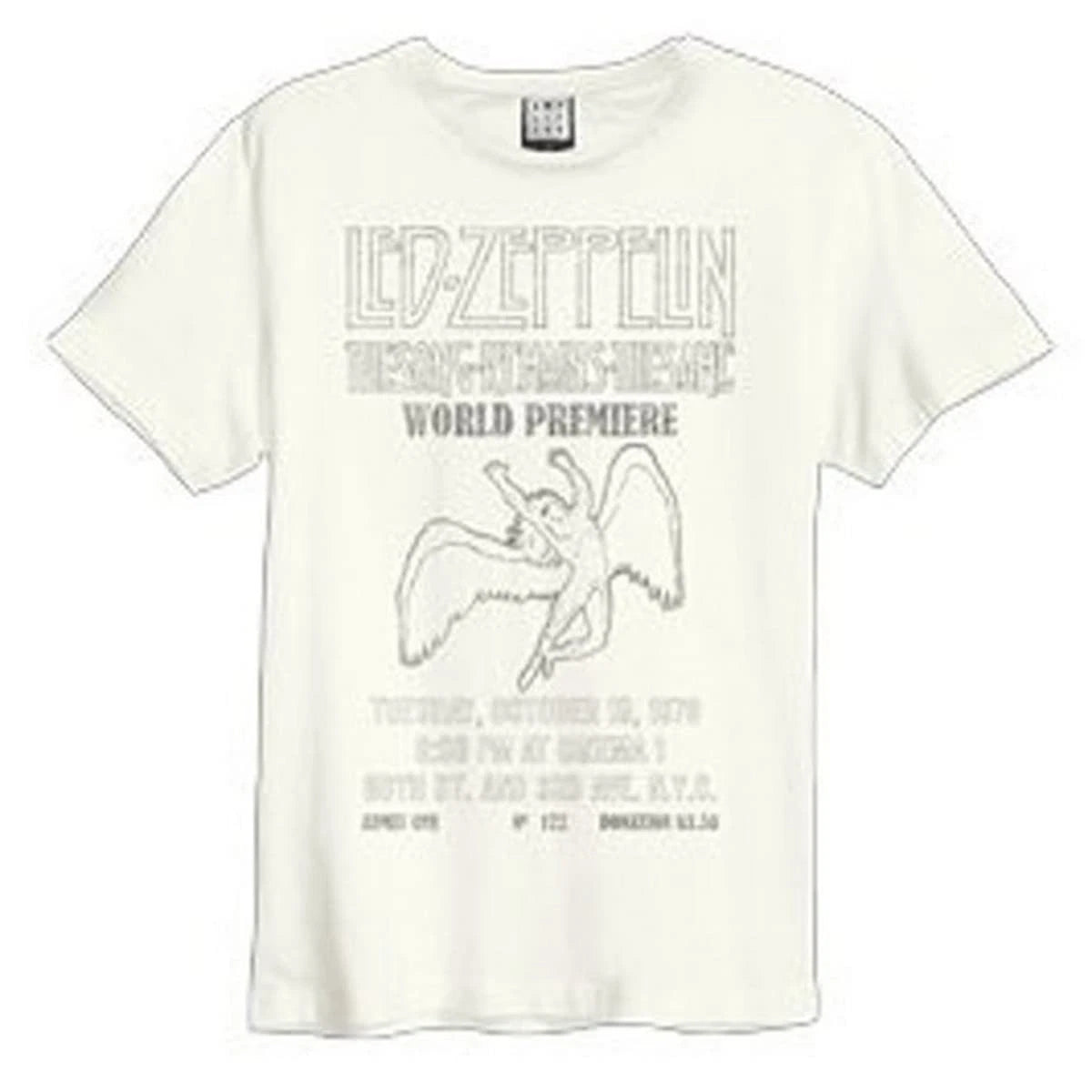 LED ZEPPELIN - Led Zeppelin The Song Remains The Same Amplified Vintage White Large T Shirt