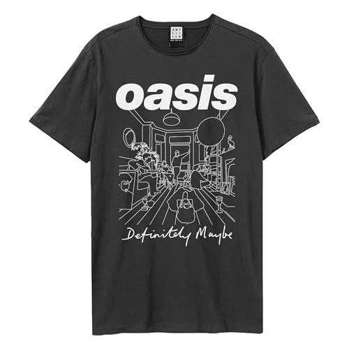 OASIS - Oasis Definitely Maybe Amplified Vintage Charcoal X Large T Shirt