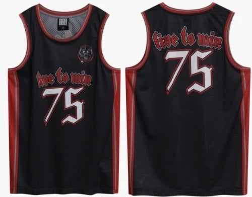 MOTORHEAD - Motorhead Live To Win Black Basketball Jersey X Large