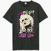 BLONDIE - Blondie Aka Blondie Amplified Large Vintage Charcoal T Shirt