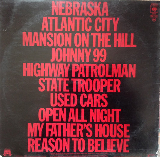 Bruce Springsteen : Nebraska (LP, Album)