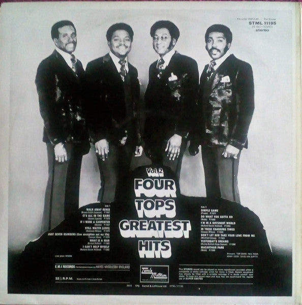Four Tops : Greatest Hits Vol. 2 (LP, Comp)
