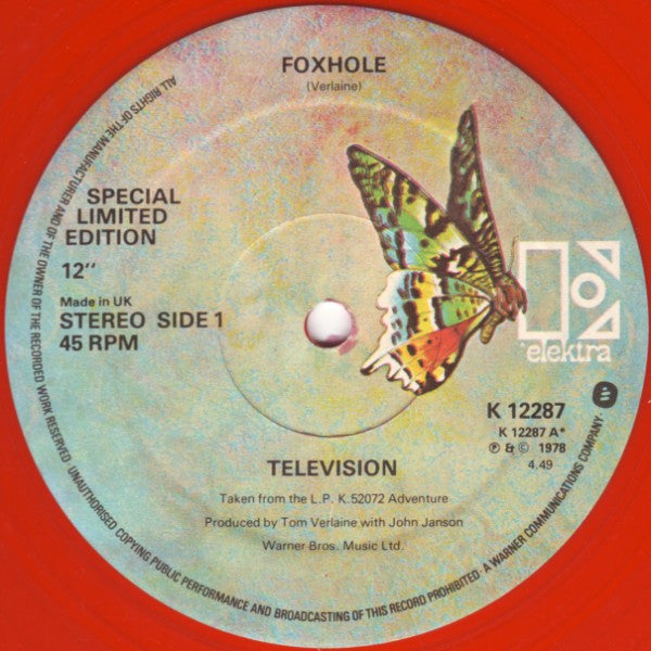 Television : Foxhole (12", Single, Ltd, Gre)
