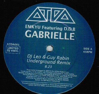 EMKYU Featuring D.D.B. : Gabrielle (12")
