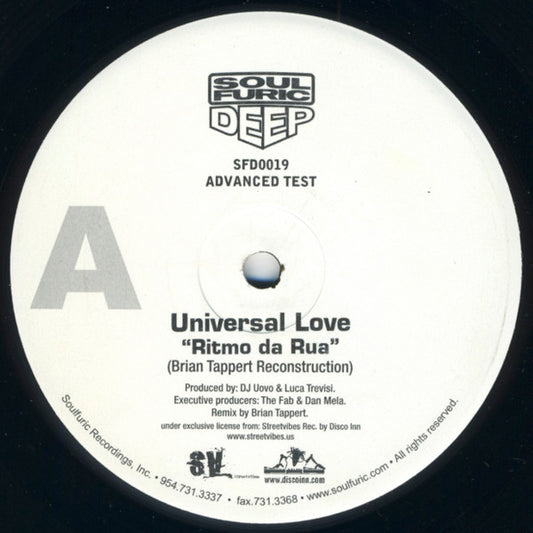 Universal Love : Ritmo Da Rua (Brian Tappert Remixes) (12", TP)