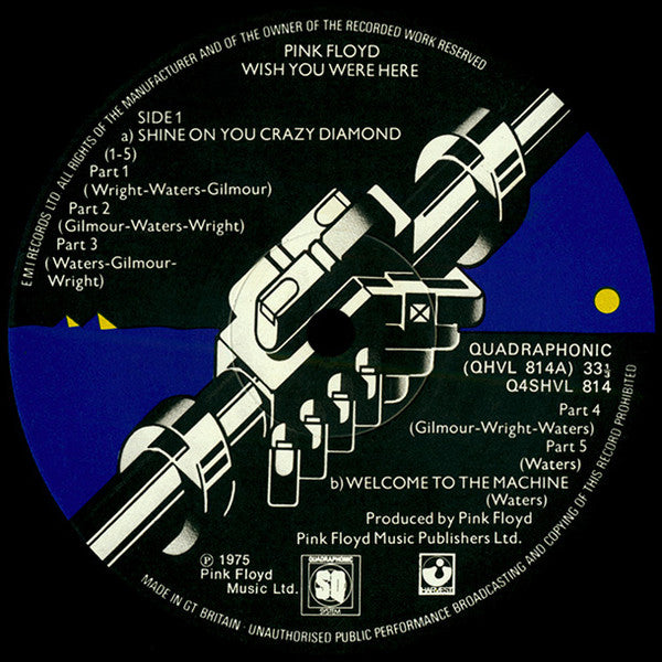 Pink Floyd : Wish You Were Here (LP, Album, Quad, SQ)