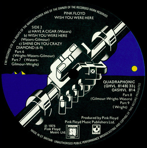 Pink Floyd : Wish You Were Here (LP, Album, Quad, SQ)