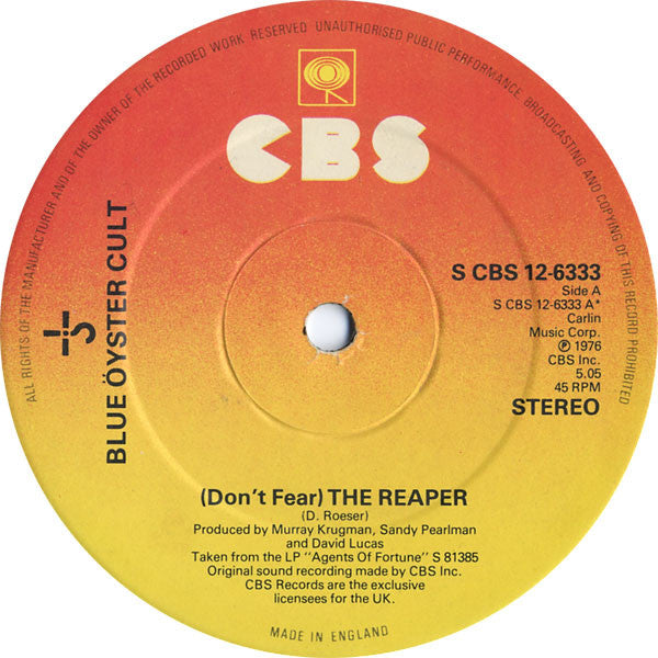 Blue Öyster Cult : (Don't Fear) The Reaper (12", Single, Ltd)