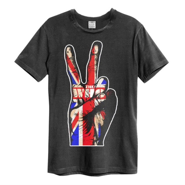 The Who - The Who Union Jack Hand Amplified Vintage Charcoal X Large T Shirt