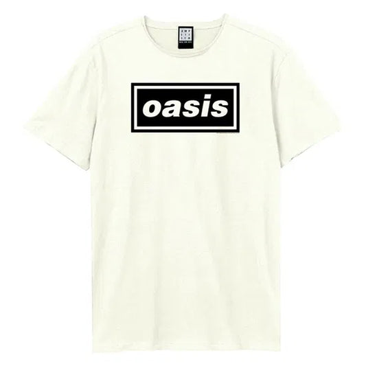 OASIS - Oasis Logo Amplified Medium Vintage White T Shirt