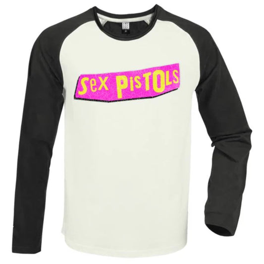 SEX PISTOLS - Sex Pistols Logo Driver Vintage White / Charcoal X Large Baseball Jersey