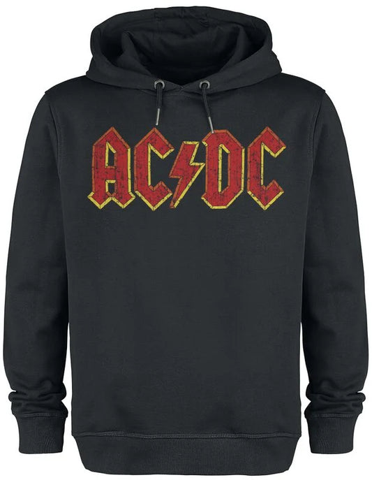 AC/DC - AC/DC Logo Amplified Black X Large Hoodie Sweatshirt