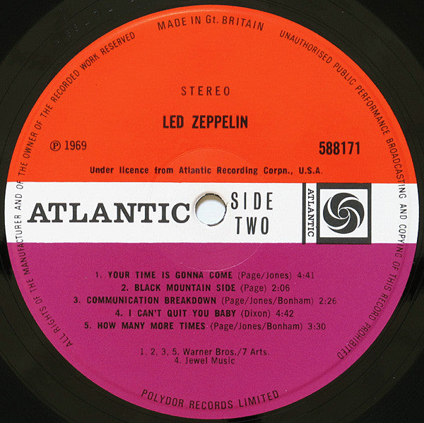 Led Zeppelin : Led Zeppelin (LP, Album, RP, Ver)