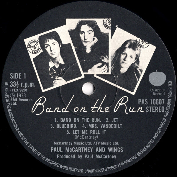 Paul McCartney And Wings* : Band On The Run (LP, Album)